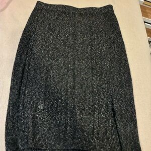 Halogen Charcoal Textured Pencil Skirt